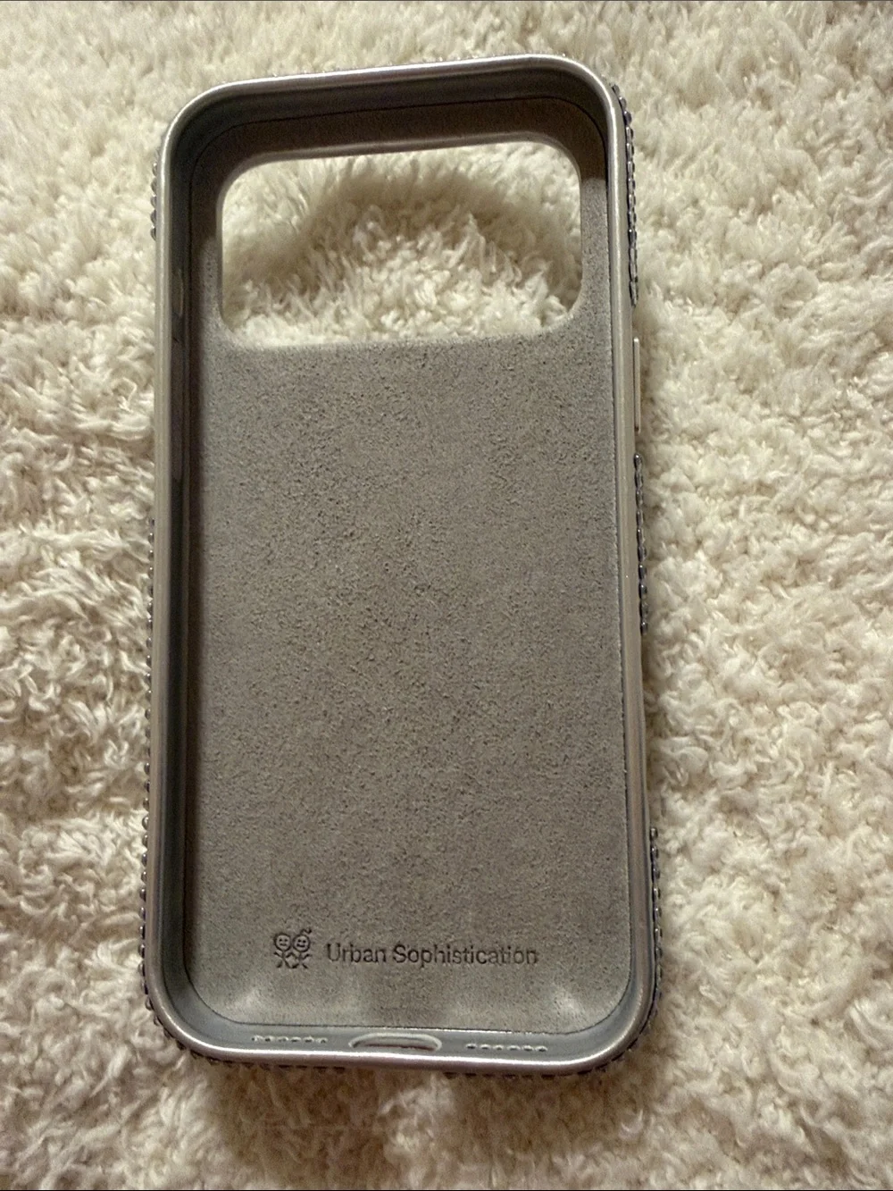 iPhone Rhinestone Bling Case - Silver